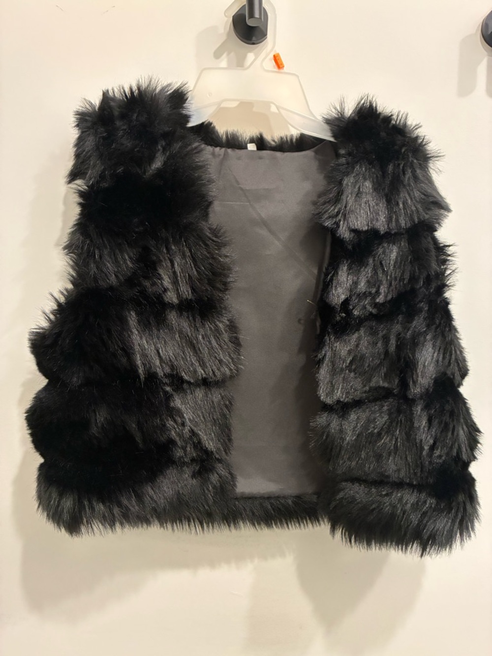 Black Faux Fur Layering Vest - Chic Sleeveless Vest